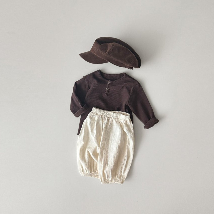 Waffle Button Tee