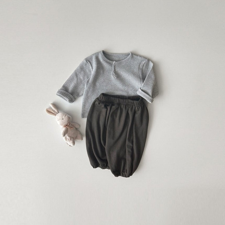 Waffle Button Tee