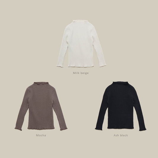 Mock Neck Ribbed Tee