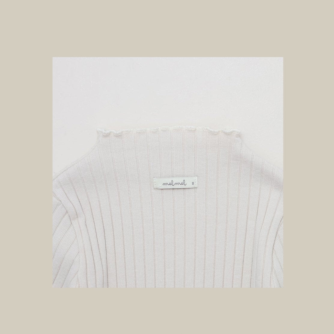 Mock Neck Ribbed Tee