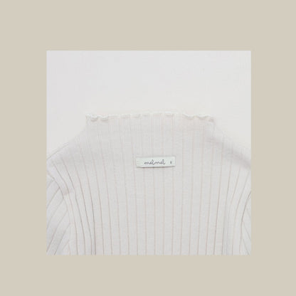 Mock Neck Ribbed Tee