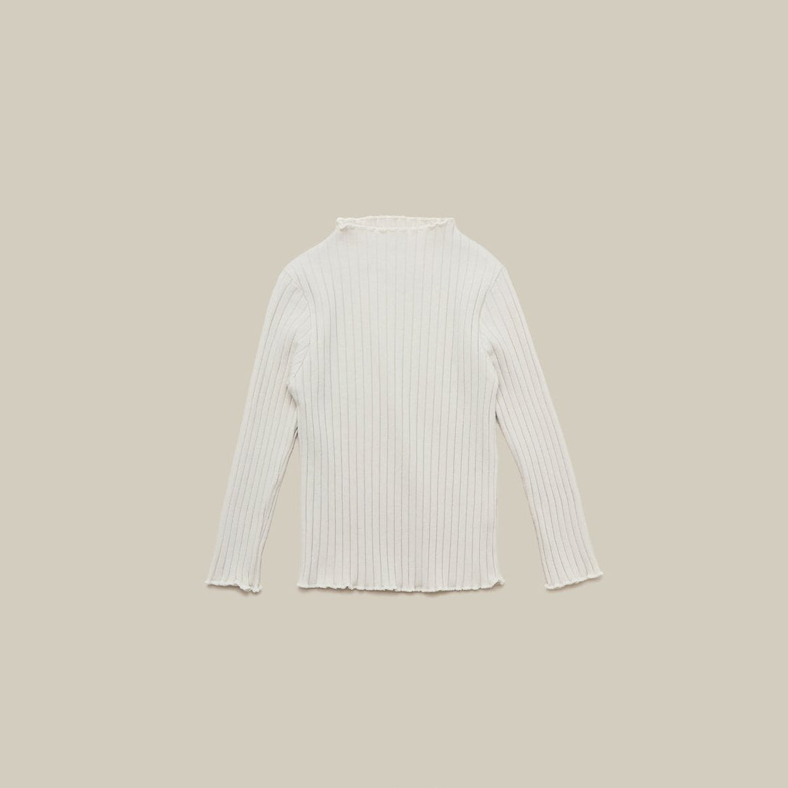 Mock Neck Ribbed Tee