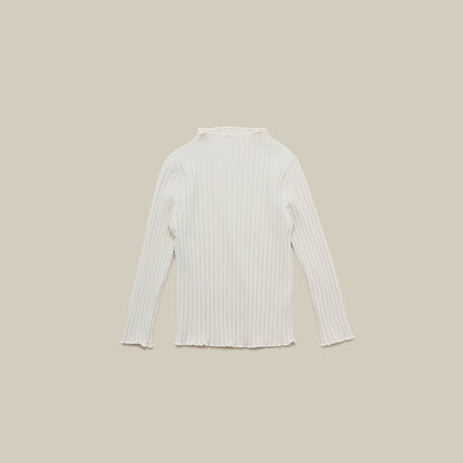 Mock Neck Ribbed Tee