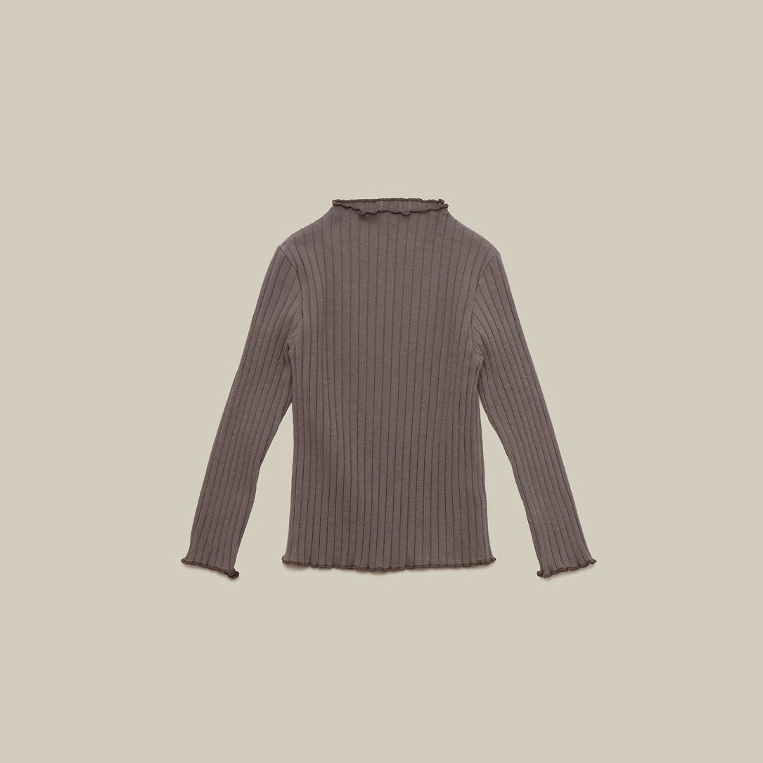 Mock Neck Ribbed Tee