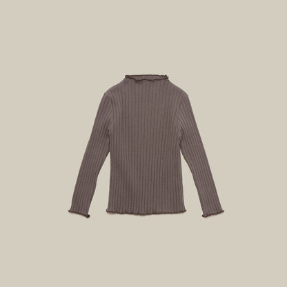 Mock Neck Ribbed Tee