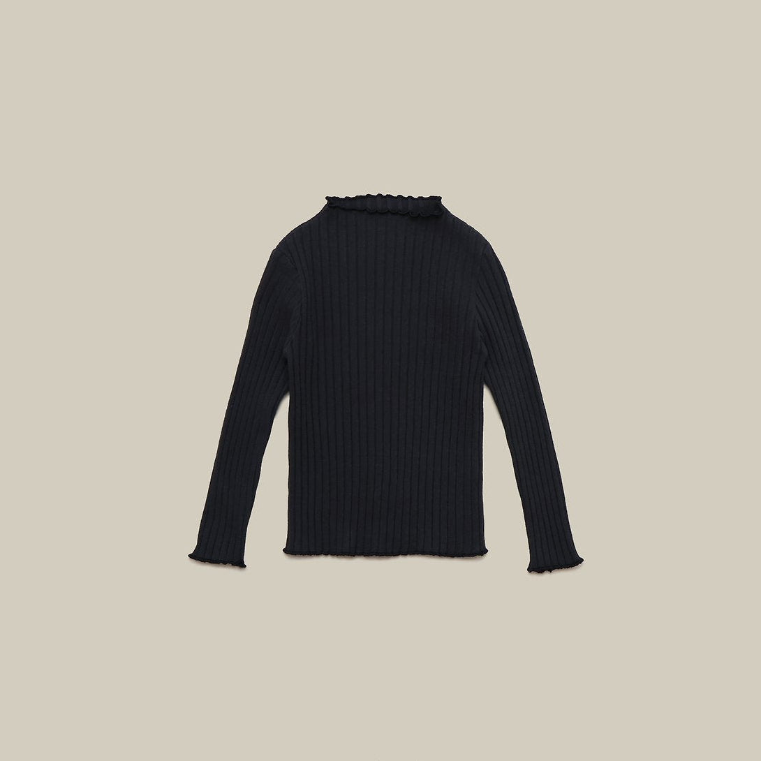 Mock Neck Ribbed Tee