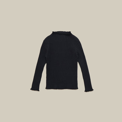 Mock Neck Ribbed Tee