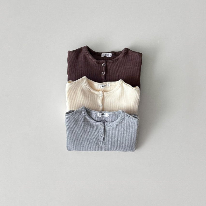 Waffle Button Tee